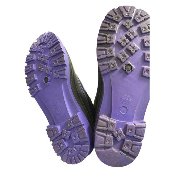 VTG Arctic Cat Womens 7 Snowmobile Boots Black & Purple-Insulated Good Condition - Picture 3 of 7